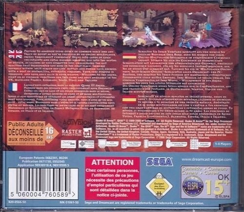 Quake III Arena - Dreamcast (B Grade) (Genbrug)